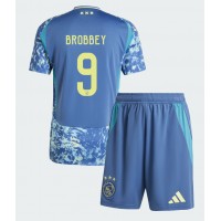 Maglia Calcio Ajax Brian Brobbey #9 Seconda Divisa Bambino 2024-25 Manica Corta (+ pantaloncini)